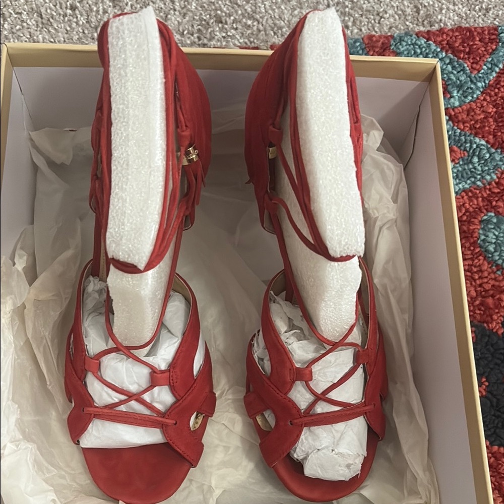 Michael Kors Red Heels with Elegant Design